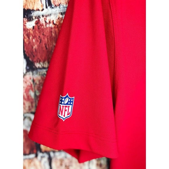 NWT Atlanta Falcons NFL Nike Dri-Fit Performance Men’s Red Small Polo Shirt - Picture 5 of 6